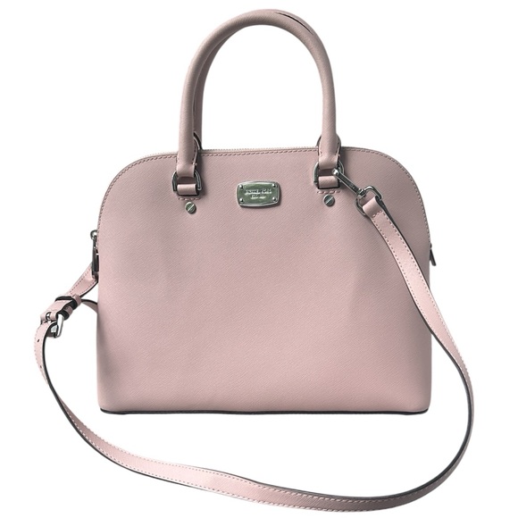 MICHAEL Michael Kors Handbags - Michael Kors Blush Pink Saffiano Leather Dome Satchel Crossbody Bag